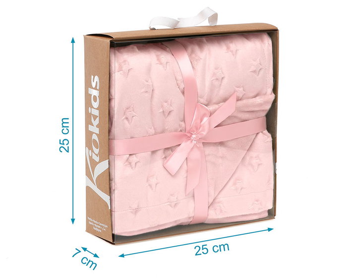 KioKids Mantita Rosa con Estrellas en Relieve KioKids Mantita Rosa con Estrellas en Relieve