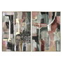 DKD Home Decor Cuadro Moderno Abstracto Verde Rosa Dorado Negro 103x143 cm (2 Unidades)