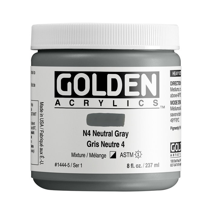 Golden Heavy Body Colores Acrílicos N4 Gris Neutrales 237 ml Golden Heavy Body Colores Acrílicos N4 Gris Neutrales 237 ml