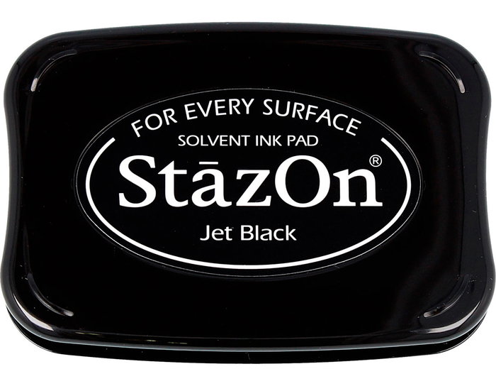 Tsukineko Almohadilla de Tinta STAZON Negro para Vidrio y Plástico Tsukineko Almohadilla de Tinta STAZON Negro para Vidrio y Plástico