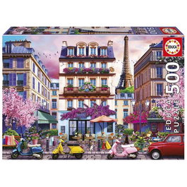 Educa Puzzle 500 Piezas Distrito de Compras de Paris, Multilingüe (Español, Francés, Inglés, Portugués)