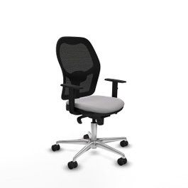 PIQUERAS Y CRESPO Silla de oficina Jorquera con mecanismo Sincro, Gris claro y Negro