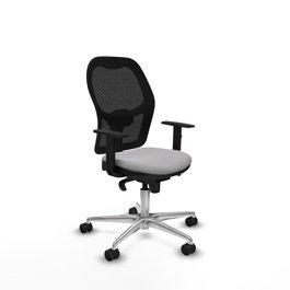 PIQUERAS Y CRESPO Silla de oficina Jorquera con mecanismo Sincro, Gris claro y Negro