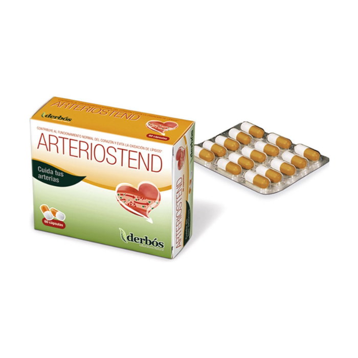Derbos Arteriostend 60 cápsulas | Arteriostend 60Cap. | Omega 3, Aceite Borraja, Vitamina E para el cuidado de las arterias con Hidroxitirosol