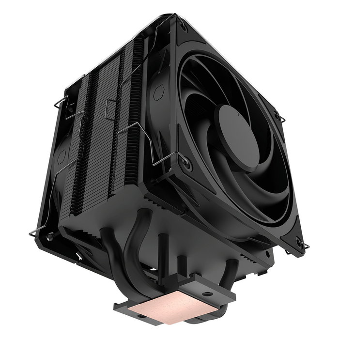 Cooler Master V4 Alpha 3DHP Black | Ventilador CPU, 2 Ventiladores 120 mm, LGA 1700/AM5/AM4, Flujo Aire 107.2 m3/h, Negro