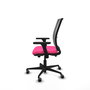 PIQUERAS Y CRESPO Silla de oficina Haches Rosa y Gris con Mecanismo Sincro/Traslack