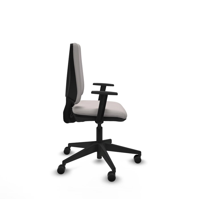 PIQUERAS Y CRESPO Silla de oficina Elche Blanca con brazos 1D
