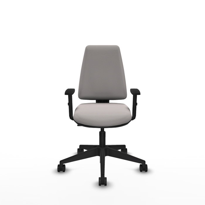 PIQUERAS Y CRESPO Silla de oficina Elche Blanca con brazos 1D