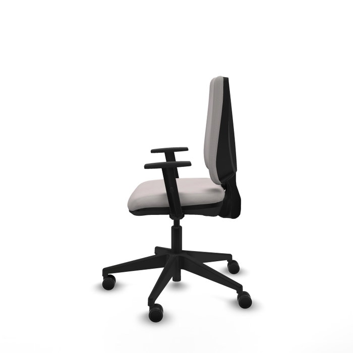 PIQUERAS Y CRESPO Silla de oficina Elche Blanca con brazos 1D