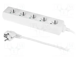 PLASTROL Prolongador de alimentación H05VV5-F 3G1mm2 1,5m Blanco