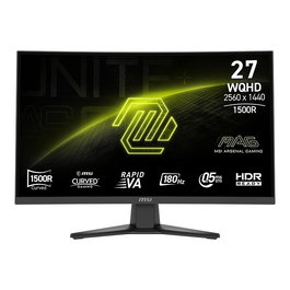 MSI MAG 275CQFDE E18 Monitor Gaming 27" WQHD 1440p 0.5ms VA 180Hz Curvo 1500R