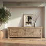 Ixia Mueble de TV de madera de pino para salón 180 x 40 x 55 cm