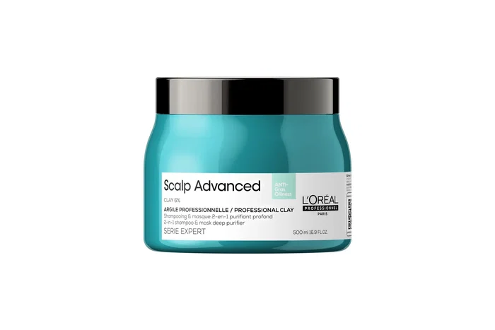 L'ORÉAL PROFESSIONNEL PARIS Scalp Advanced Clay 6% 2 en 1 Champú y Mascarilla Purificador