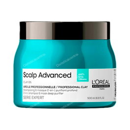 L'Oreal Professionnel, Serie Expert Scalp Advanced, Mascarilla crema de tratamiento capilar, Para purificar, 500 ml