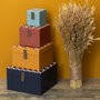 Set de 4 cajas de almacenaje vintage x4