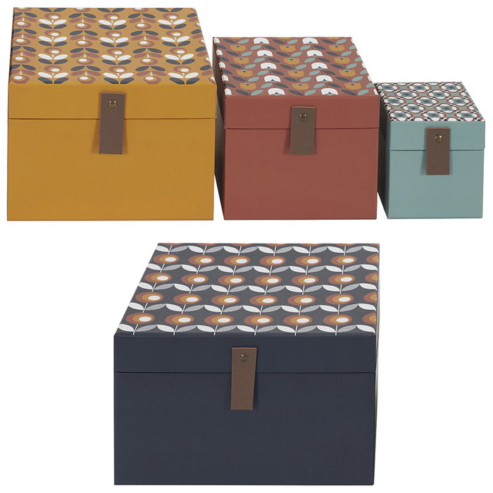 Set de 4 cajas de almacenaje vintage x4 Set de 4 cajas de almacenaje vintage x4