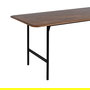 Mesa Comedor Marrón-Negro Madera-Metal 180 X 80 X 76 cm