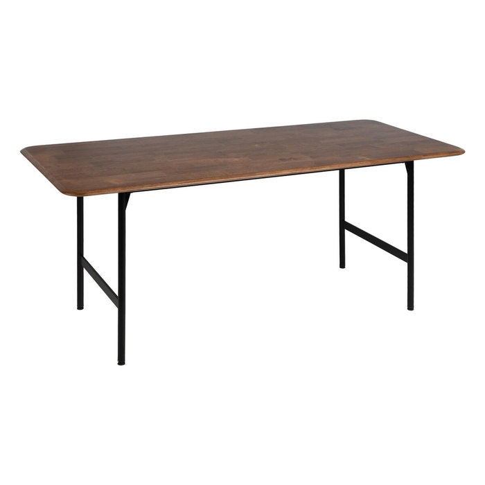 Ixia Mesa de Comedor Marrón-Negro Madera-Metal 180 x 80 x 76 cm Ixia Mesa de Comedor Marrón-Negro Madera-Metal 180 x 80 x 76 cm