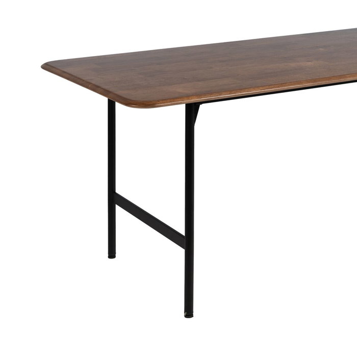Ixia Mesa de Comedor Marrón-Negro Madera-Metal 180 x 80 x 76 cm Ixia Mesa de Comedor Marrón-Negro Madera-Metal 180 x 80 x 76 cm