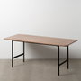 Ixia Mesa de Comedor Marrón-Negro Madera-Metal 180 x 80 x 76 cm