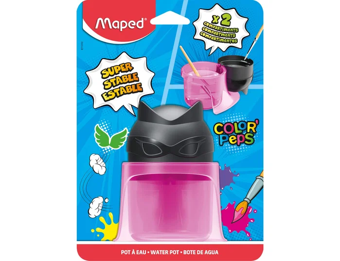 Maped Limpiador de pinceles Color Peps 2 compartimentos superhéroes Maped Limpiador de pinceles Color Peps 2 compartimentos superhéroes