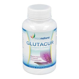 Triconatura Glutacur 90 Cápsulas - Acción Antioxidante, Antiinflamatoria y Protectora Hepática con L Glutamina, Cúrcuma y Vitamina C