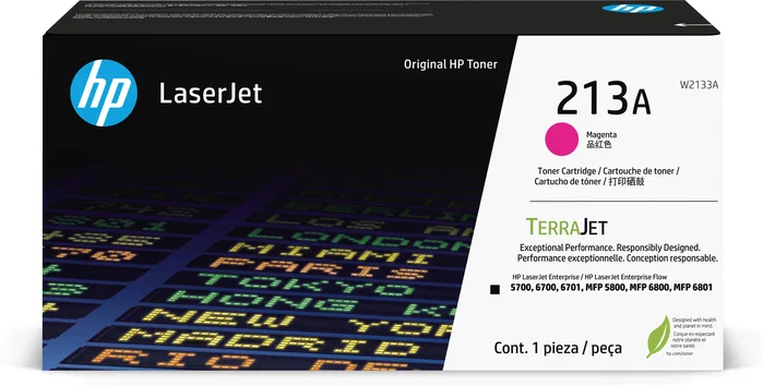 HP 213A Magenta Original LaserJet Toner Cartridge (W2133A) HP 213A Magenta Original LaserJet Toner Cartridge (W2133A)