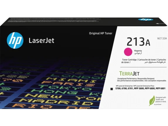 HP 213A Magenta Original LaserJet Toner Cartridge (W2133A) HP 213A Magenta Original LaserJet Toner Cartridge (W2133A)