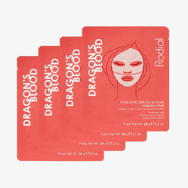 Dragon's Blood, Hidratante, Mascarilla de gel, Cara, 4 uds, 4 uds