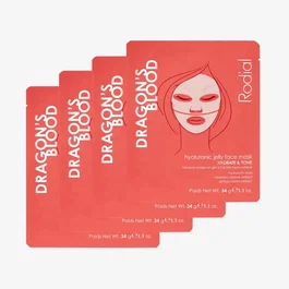 Rodial Dragon's Blood Mascarilla de gel Hidratante, 4 uds