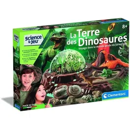 Clementoni Ciencia y Juego El Mundo de los Dinosaurios Terrario para Crear + 3 Figuras de Dinosaurios Made in Italy CLE8005125527496