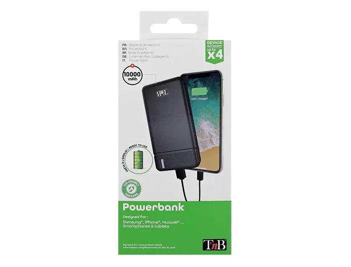 TNB Powerbank PBU10000 Negro 10000mAh