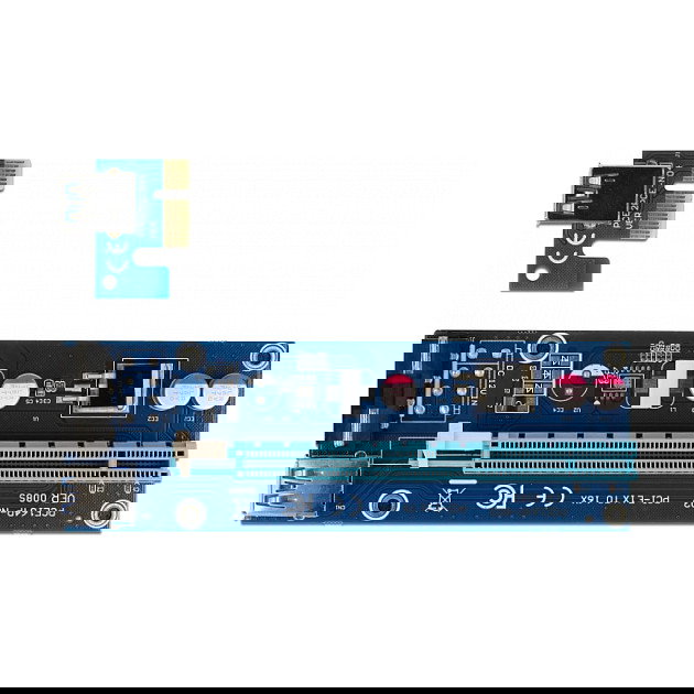 DeLOCK Tarjeta Riser PCI Express x1 a x16 con Cable USB 3.2 de 60 cm - Interno para PC, Color Negro/Azul/Gris, Ref: Delock Riser Karte