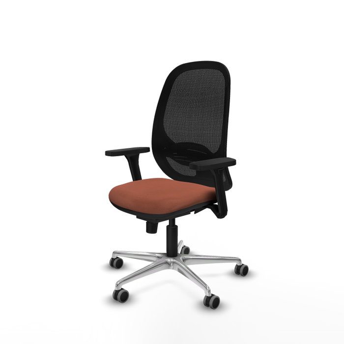 PIQUERAS Y CRESPO Silla de oficina Cilanco con mecanismo Sincro, Marrón y Negro