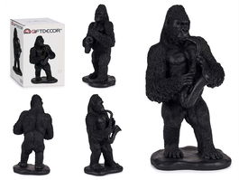 Giftdecor Gorila Saxo Negro 15 cm x 22 cm x 38.8 cm (Set de 3)