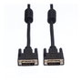 VALUE Cable DVI-D Dual Link 5 metros, DVI-D Macho a Macho 24+1 pines, Plug and Play, Negro