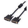 VALUE Cable DVI-D Dual Link 5 metros, DVI-D Macho a Macho 24+1 pines, Plug and Play, Negro