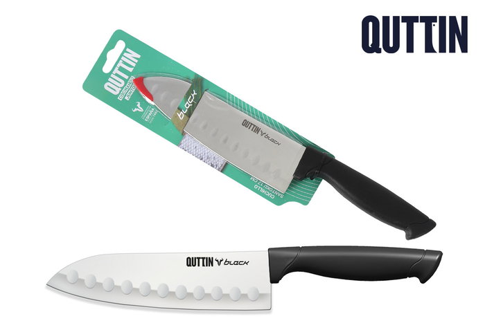 Quttin Cuchillo Santoku Cocina Black 17 cm (24 Unidades) Quttin Cuchillo Santoku Cocina Black 17 cm (24 Unidades)