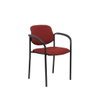 NOWY STYL Silla Styl tapizada en similpiel granate con brazos fijos