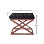 Atelier Del Sofa Puff Cobre y Negro, Elegante Asiento Adicional o Reposapiés para Hogar con Estilo, 50x42x40cm