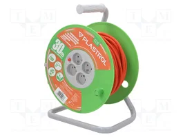 PLASTROL Prolongador de alimentación H05VV-F 3G1,5mm2 30m naranja