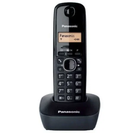 TELÉFONO INALÁMBRICO DECT PANASONIC KX-TG1611JTH NEGRO - IDENTIFICACIÓN LLAMADAS- 50 MEMORIAS - PANTALLA LCD - POSIBILIDAD INSTALACIÓN PARED