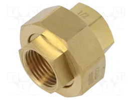 GEBO Conector Doble Hembra-Hembra G 1/2 con Rosca y Junta