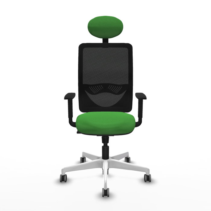 PIQUERAS Y CRESPO Silla de oficina Zulema con mecanismo Sincro, Verde y Negro