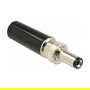 DeLOCK 89915 Conector DC Hembra 5.5 x 2.1 mm Largo 12 mm para 18V 2A, Color Negro/Níquel, Versión para Soldar