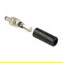 DeLOCK 89915 Conector DC Hembra 5.5 x 2.1 mm Largo 12 mm para 18V 2A, Color Negro/Níquel, Versión para Soldar