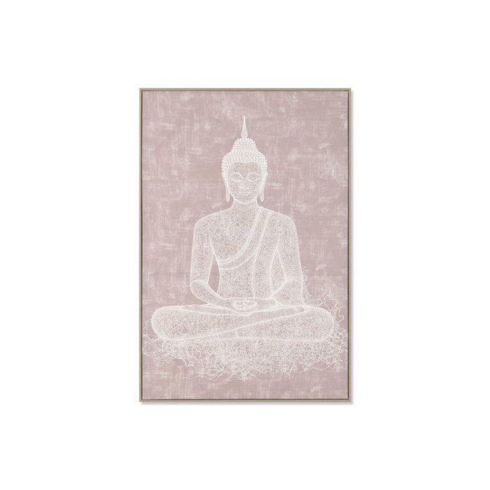 DKD Home Decor Cuadro de Buda Marrón con Marco de Pino 80x5x120 cm