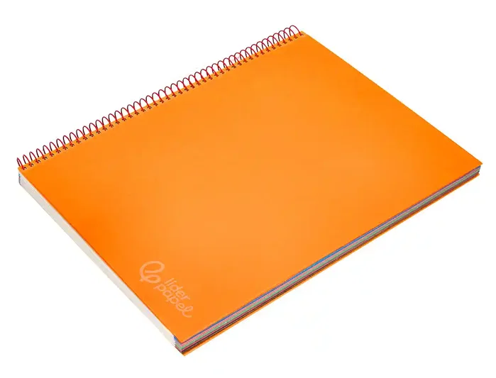 Liderpapel Cuaderno espiral A4 tapa forrada naranja 140 hojas cuadro 5mm Liderpapel Cuaderno espiral A4 tapa forrada naranja 140 hojas cuadro 5mm