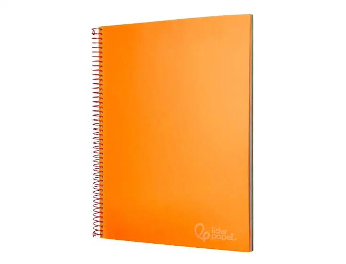Liderpapel Cuaderno espiral A4 tapa forrada naranja 140 hojas cuadro 5mm Liderpapel Cuaderno espiral A4 tapa forrada naranja 140 hojas cuadro 5mm