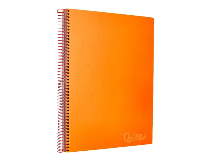 Liderpapel Cuaderno espiral A4 tapa forrada naranja 140 hojas cuadro 5mm Liderpapel Cuaderno espiral A4 tapa forrada naranja 140 hojas cuadro 5mm